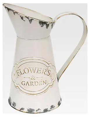 Produktbild von Krug im französischen Landhausstil, rustikale Metallblumenvase für Hochzeits- und Wohnraumdekoration