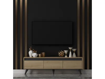 Obrázek produktu pro Skye Decor, Avila - Atlantická borovice, TV stolek, 100 % MELAMÍNEM POTŘENÉ PANELY, Atlantická borovice, 120 x 30 x 38 cm