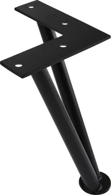 Produktbild von Simausrom Tischbein (Haarnadelfuß) Fuß ø 15 mm Länge 180 mm Stahl schwarz