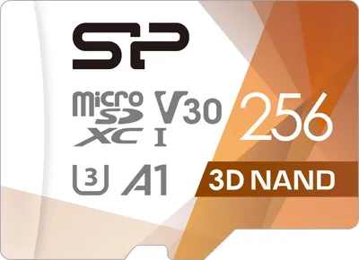 Productafbeelding van Silicon Power Superior Pro, 256 GB, microSDXC, Klasse 10, UHS-I, 100 MB/s, 80 MB/s