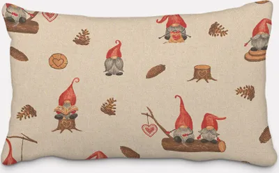 Produktbild von Kissenhülle Weihnachten Tomte Weihnachtswichtel Leinenlook div. Größen Größe 40x60cm (HxB) 40x60cm (HxB) Größe