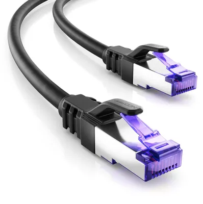 Produktbild von deleyCON 5m CAT7 Netzwerkkabel RJ45 10-Gigabit SFTP PiMF - Schwarz