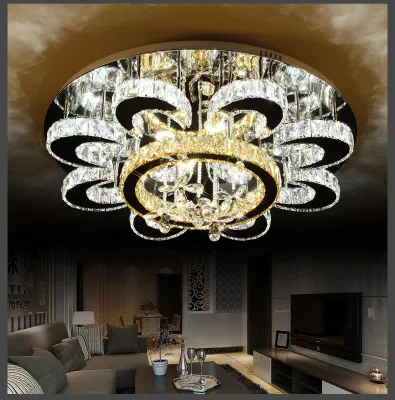 Imagen del producto de Lámpara colgante LED 6021-80 con control remoto para ajustar el color de la luz. Cristal transparente y ámbar K9. A+, Lámpara LED para sala de estar, lámpara de araña, lámpara colgante, lámpara de techo, foco LED, lámpara de techo LED, lámpara colgante, lámpara colgante LED, lámpara LED, iluminación
