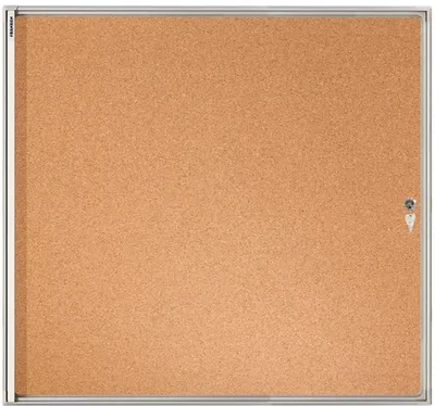 Immagine prodotto di FRANKEN Franken X-tra!Line vetrina per interni 96 x 98 x 3,5 cm (L x A x P) 12 x DIN A4 con serratura alluminio/plastica anodizzata argento