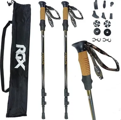 Produktbild von Famanu Nordic Walking Stöcke - Ergonomische Handgriffe, Verstellbare Länge
