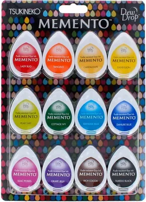 Produktbild von Tsukineko Memento Dew Drops Stempelkissen 12er Set - Gum Drops