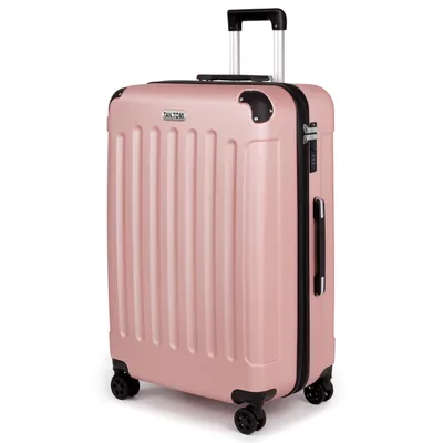 Produktbild von Hartschalen-Trolley Hartschalen-Koffer Trolley Rollkoffer Reisekoffer Handgepäck 4 Rollen, Trolley Rollkoffer Reisekoffer, Zahlenschloss (Rosa Gold)