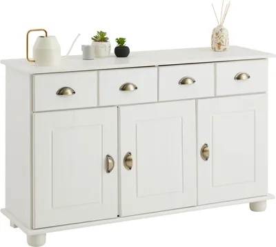 Produktbild von Sideboard COLMAR Anrichte, Kiefer massiv, in weiß, Landhausstil