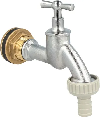 Produktbild von tecuro Auslaufventil mit Behälterverschraubung für Regentonne / Wassertank - 3/4 Zoll