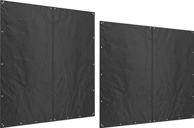 Image de Fortuna Lai Lot de 2 housses pour porte-bûches, 174 cm, imperméables 600D Oxford, protection UV, housses pour porte-bûches, pour porte-bûches 176L x 163/175H cm, noir