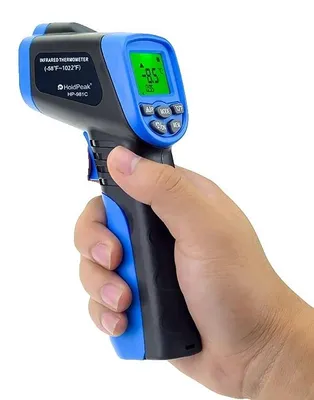 Produktbild von Infrarotthermometer, Maximalmesstemperatur 550°C, Digitales LCD-Display, Kontaktlose Funktionalität, Kompaktes Handheld-Design, Laser-Zielerfassung