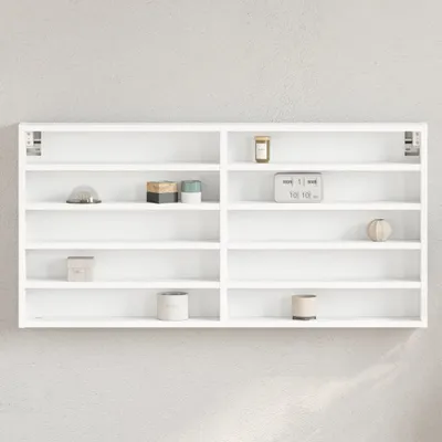 Obrázek produktu pro Vitrína bílá 100x8,5x50 cm Materiál na bázi dřeva