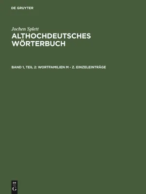 Produktbild von Wortfamilien M - Z. Einzeleinträge