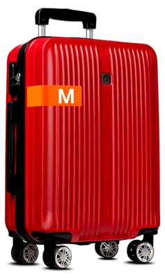 Produktbild von Hartschalenkoffer Trolley Reisekoffer Handgepäck 8 Rollen (Rot, M)