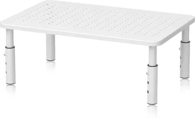 Obrázok produktu pre Bracwiser stojan na monitor biely - 3 výškovo nastaviteľné mriežky 20 kg