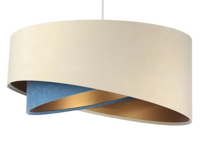 Image de Lampe suspendue BEIGE beige/bleu/doré