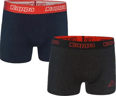 Produktbild von Kappa 2er Set Boxershorts L Anthrazit Blau (Set E) Herren Unterhose Slip
