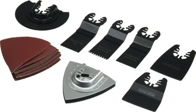 Produktbild von Multiwerkzeug Zubehör Set MZS-1, 17-tlg für Holz-, Schleif- & Reparaturarbeiten