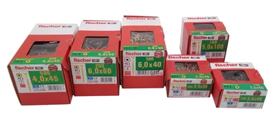 Produktbild von fischer Power Fast Spanplattenschrauben Holzschrauben verzinkt Teilgewinde PZ, Größe:4.0x45 (500 Stück)