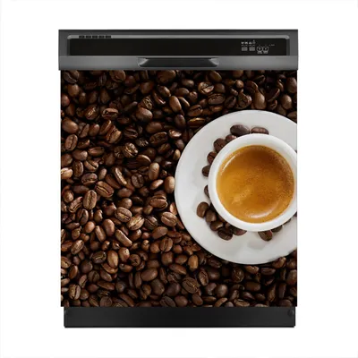 Produktbild von Aufkleber sticker 60x60 cm Dekorative folie Spülmaschine - Kaffee Bohne Espresso