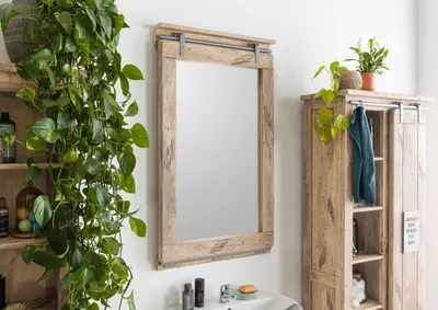 Produktbild von MASSIVMOEBEL24Spiegel Mango 65x6x110 whitewash lackiert RAILWAY #383