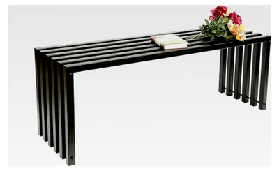 Produktbild von Gartenbank Metall Wetterfest Schwarz 120 cm