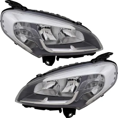 Produktbild von TYC Scheinwerfer Set für Fiat Doblo 152 263 ab 2015- Chrom H7 Halogen LWR Motor