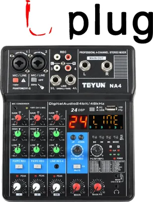 Produktbild von Mischpult, 4 Kanäle, Eingebautes Bluetooth, EU STECKER