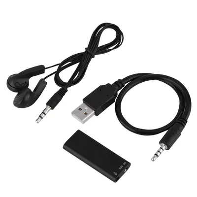 Zdjęcie produktu dla Miniaturowy dyktafon z pamięcią 8 GB, 192 kbit/s, redukcją szumów, czasem nagrywania 15 godzin