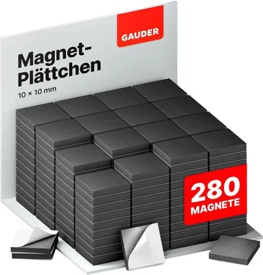Produktbild von Selbstklebende Magnetplatten | 280x Selbstklebende Magnete | Selbstklebende Magnete für Fotos & mehr | Klebbaufähige Magneten