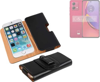 Produktbild von K-S-Trade Schützhülle Handyhülle kompatibel mit Motorola Moto G84 5G Holster Gürtel Tasche Schutzhülle Handy-Tasche Smartphone Case Seitentasche