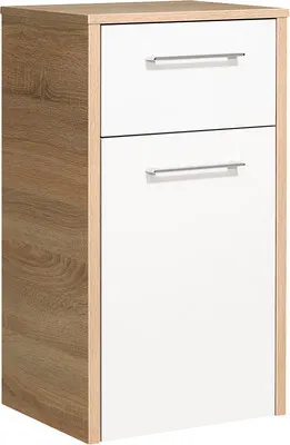 Zdjęcie produktu dla Podstawa pelipal Lagos szerokość 40 cm biały błyszczący dąb naturalny pozioma zdemontowana