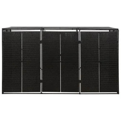 Immagine prodotto di Copribidone Triplo Nero 207x80x117 cm in Polyrattan