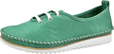 Produktbild von Andrea Conti Damen Leder Schnürschuh Halbschuh Keilabsatz Farbstreifen 0023626, Größe:42 EU, Farbe:Grün