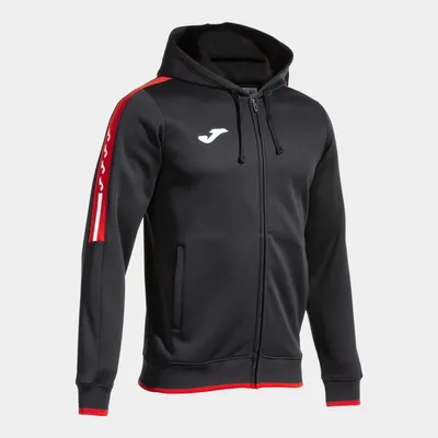 Produktbild von Joma Olimpiada Kapuzenjacke, Schwarz-Rot, L