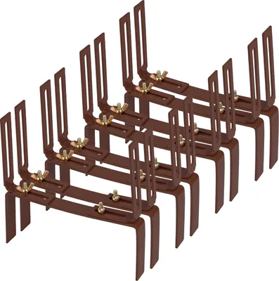 Produktbild von BigDean 8 Stück Blumenkastenhalter braun Standard H-Form Kasten Halter Balkonkastenhalter