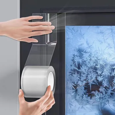 Produktbild von Dichtungsband 7 cm x 10 m, selbstklebende Fensterabdichtung, wasserdicht, für Türen und Fenster