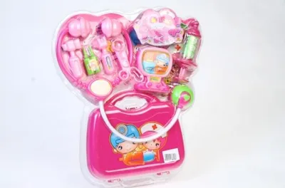 Produktbild von Arztkoffer Doktorkoffer mit umfangreichem Zubehör - pink