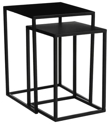Image de Mica Decorations Table d'appoint Goa - 30x30x42 cm - Fer - Noir