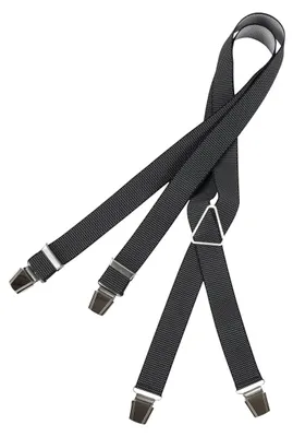 Produktbild von Hosenträger schwarz-weiß gepunktet Lindenmann XXL
