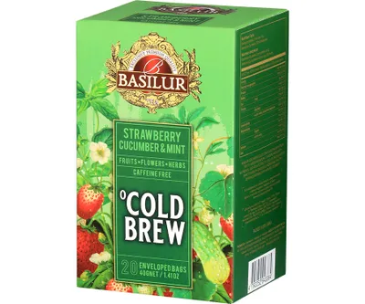 Image de Basilur - INFUSION À FROID - FRAISE, CONCOMBRE ET MENTHE Sachets - 20 x 2 g