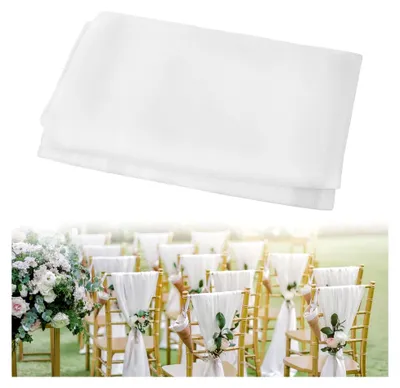 Produktbild von 2 Stück Soft Tüllstoff, 1,5m x 2m Weißer Tüll für Dekoration, Tüllrock Tischläufer, Deko für Hochzeit und Basteln