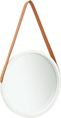 Produktbild von "im Angebot" Wandspiegel mit Gürtel 40 cm Weiß - Wandspiegel CC8981