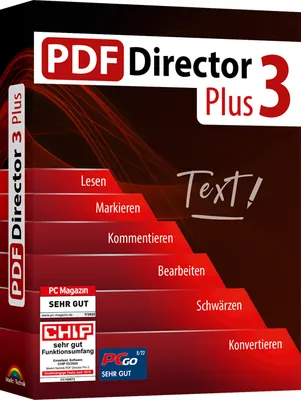 Produktbild von PDF Director 3 Plus - PDF Editor - Formulare -Konvertieren - PC DVD-ROM