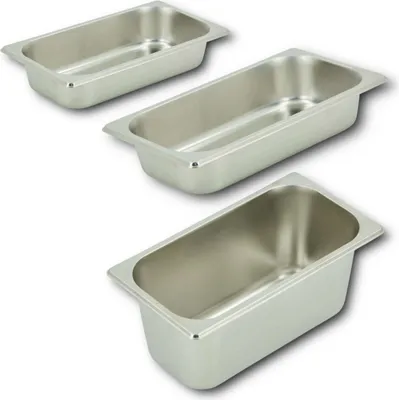Produktbild von HOOZ GN Behälter 1/4 Edelstahl, 65 mm Höhe Wärmebehälter für Speisen, lebensmittelechter Gastronormbehälter, Abtropfen oder als Gareinsatz, Hitzebeständiger Gastro Behälter