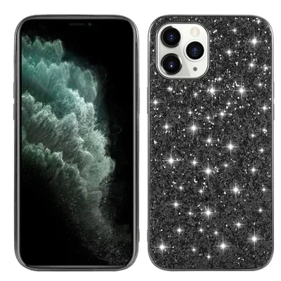 Productafbeelding van Apple iPhone 12 / 12 Pro telefoonhoesje, beschermende case, glinsterende hoes, zwart