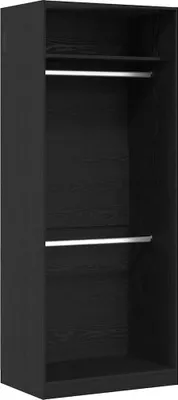 Produktbild von vidaXL Kleiderschrank mit Regal Schwarz Eichen-Optik 80 x 50 x 200 cm