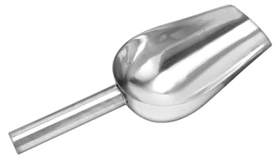 Edelstahl-Eisschaufel, trapezförmig, 27x11,5 cm, silber