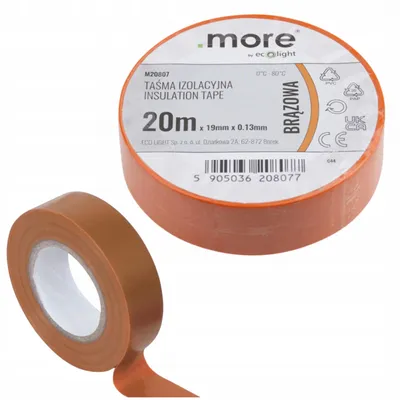 Immagine prodotto di Nastro isolante 19mm x 0,13mm MARRONE 20m
