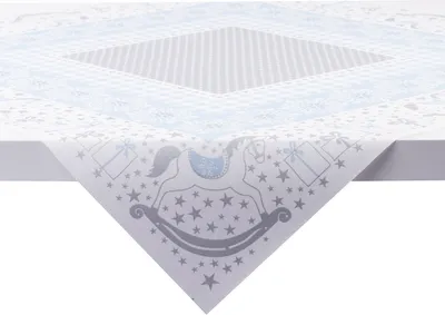 Produktbild von Sovie HORECA Weihnachtstischdecke Calypso in Silber-Blau aus Linclass® Airlaid 80 x 80 cm, 20 Stück